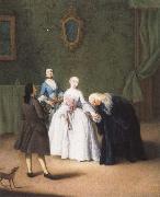 Pietro Longhi A Nobleman Kissing a Lady-s Hand china oil painting artist